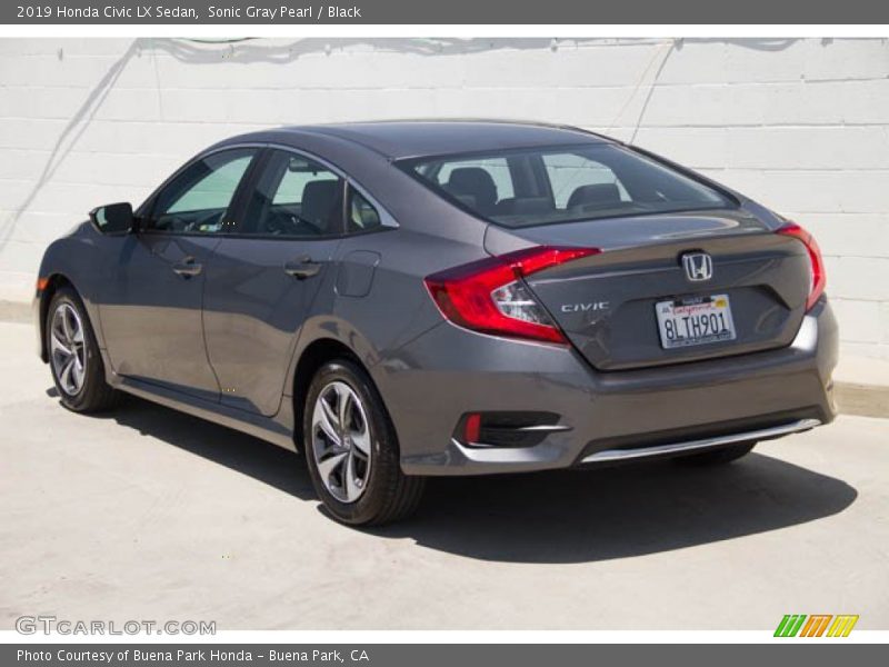 Sonic Gray Pearl / Black 2019 Honda Civic LX Sedan