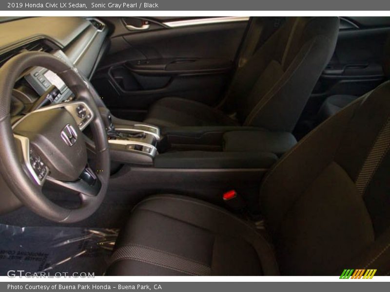 Sonic Gray Pearl / Black 2019 Honda Civic LX Sedan