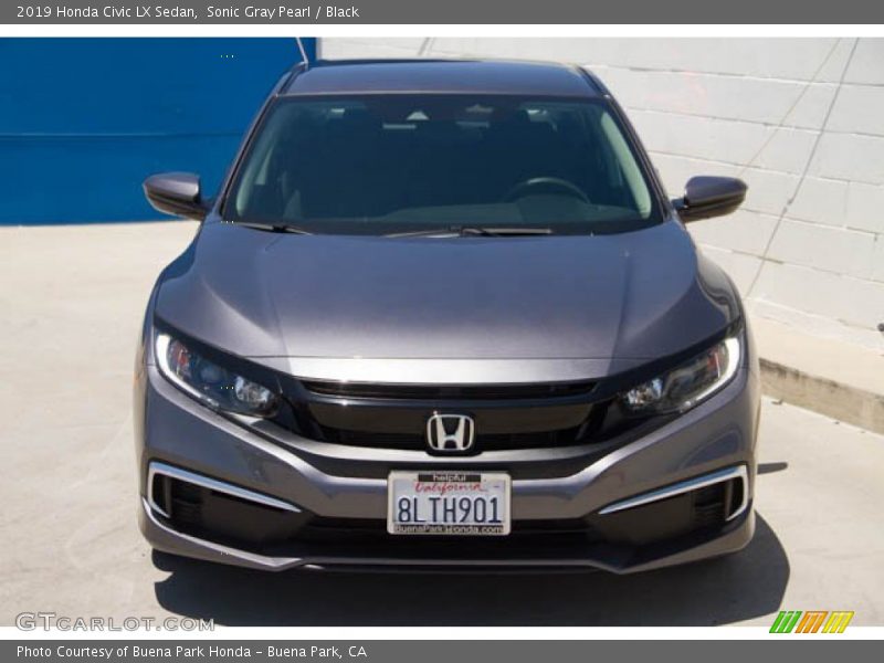 Sonic Gray Pearl / Black 2019 Honda Civic LX Sedan