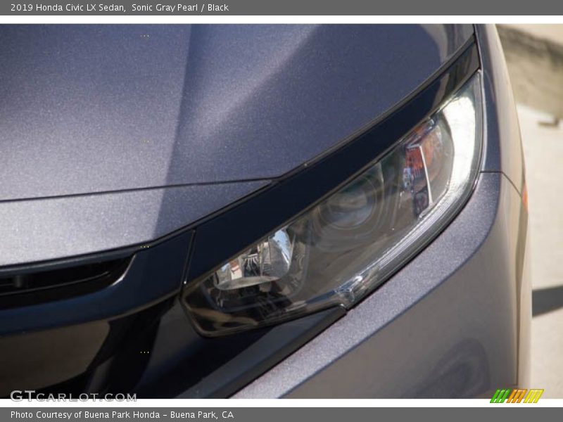 Sonic Gray Pearl / Black 2019 Honda Civic LX Sedan