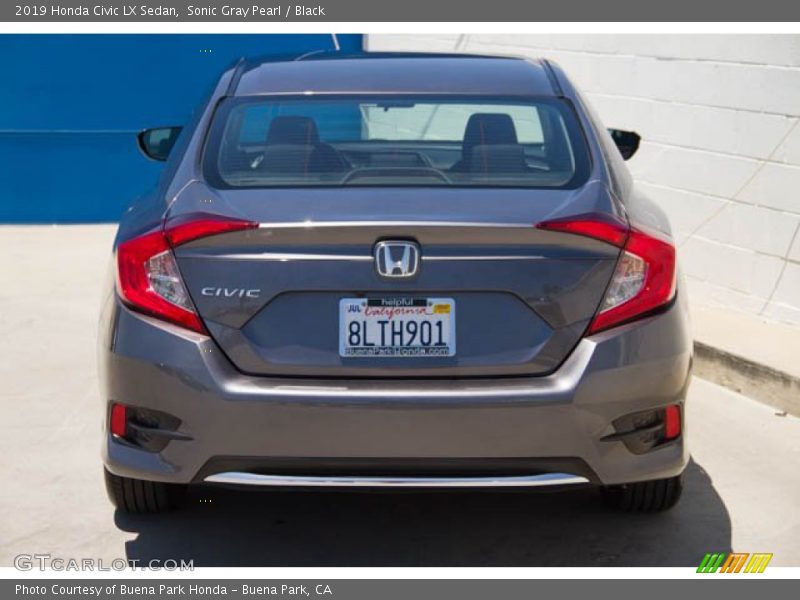Sonic Gray Pearl / Black 2019 Honda Civic LX Sedan