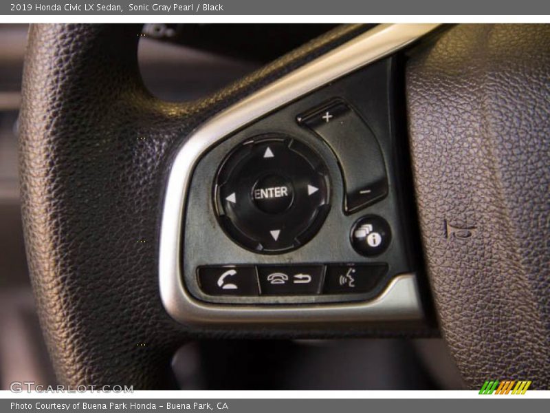 Sonic Gray Pearl / Black 2019 Honda Civic LX Sedan