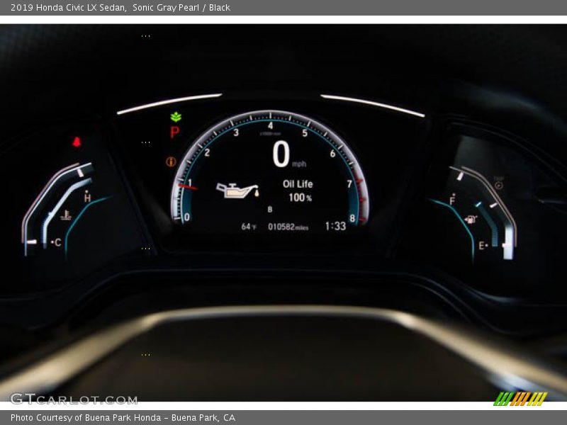 Sonic Gray Pearl / Black 2019 Honda Civic LX Sedan