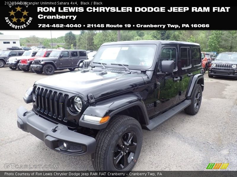 Black / Black 2020 Jeep Wrangler Unlimited Sahara 4x4