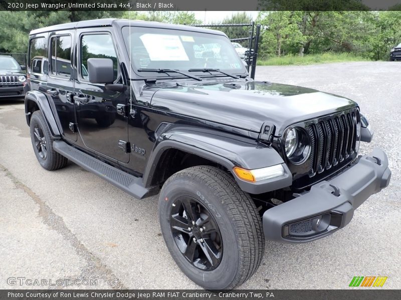 Black / Black 2020 Jeep Wrangler Unlimited Sahara 4x4