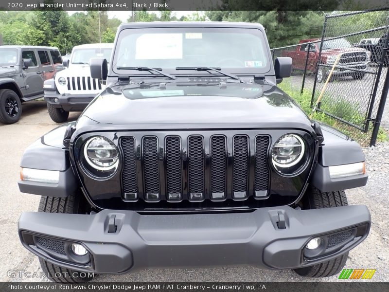 Black / Black 2020 Jeep Wrangler Unlimited Sahara 4x4