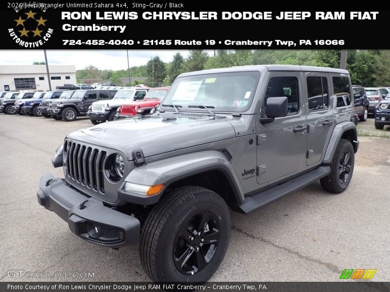 Sting-Gray / Black 2020 Jeep Wrangler Unlimited Sahara 4x4