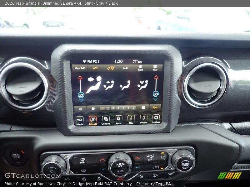 Sting-Gray / Black 2020 Jeep Wrangler Unlimited Sahara 4x4