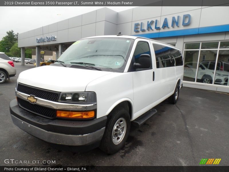 Summit White / Medium Pewter 2019 Chevrolet Express 3500 Passenger LT