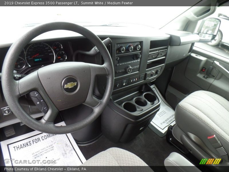 Summit White / Medium Pewter 2019 Chevrolet Express 3500 Passenger LT