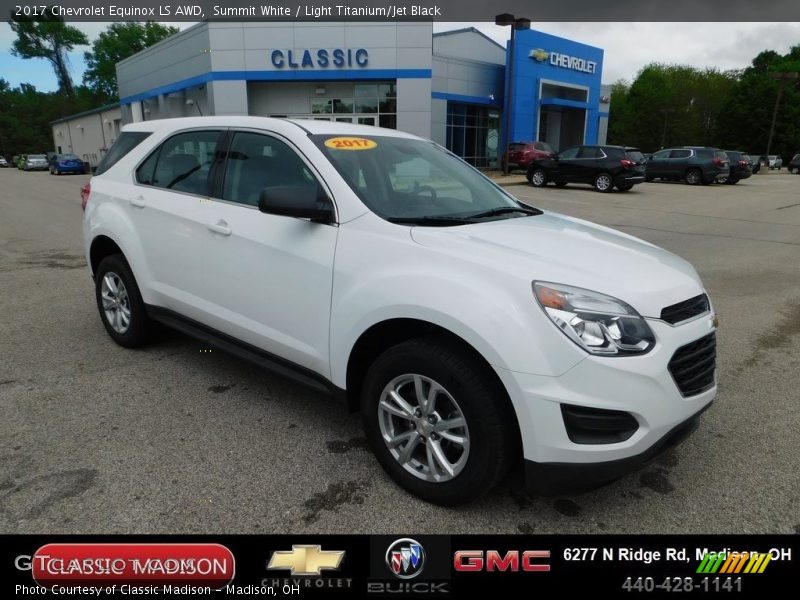 Summit White / Light Titanium/Jet Black 2017 Chevrolet Equinox LS AWD