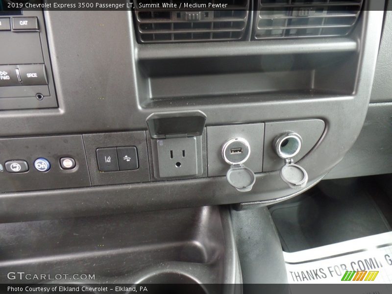 Summit White / Medium Pewter 2019 Chevrolet Express 3500 Passenger LT
