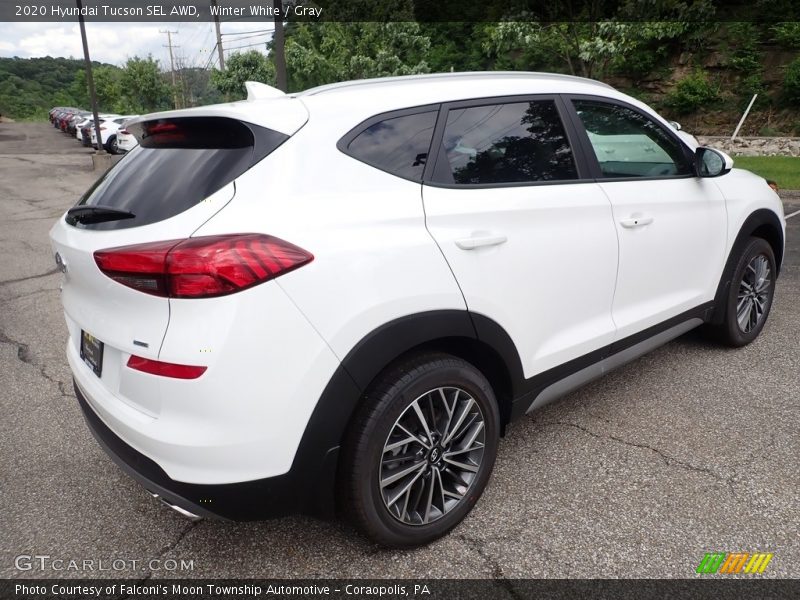 Winter White / Gray 2020 Hyundai Tucson SEL AWD