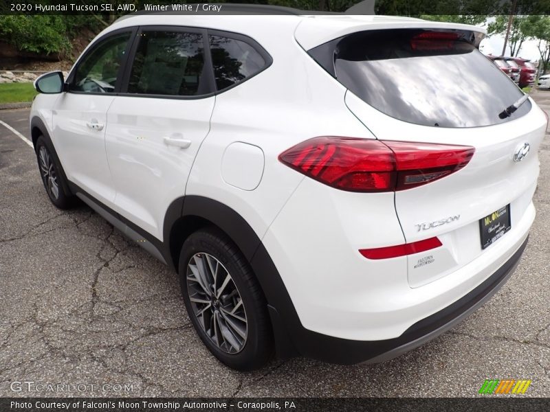 Winter White / Gray 2020 Hyundai Tucson SEL AWD