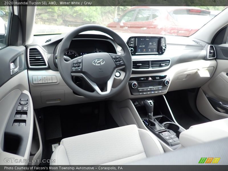 Winter White / Gray 2020 Hyundai Tucson SEL AWD