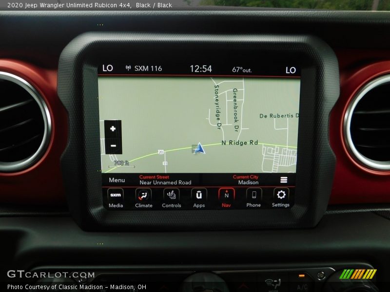 Navigation of 2020 Wrangler Unlimited Rubicon 4x4