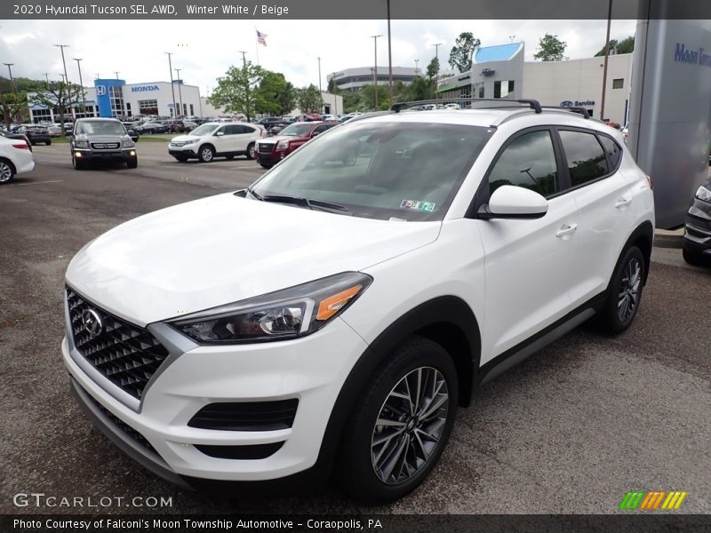 Winter White / Beige 2020 Hyundai Tucson SEL AWD