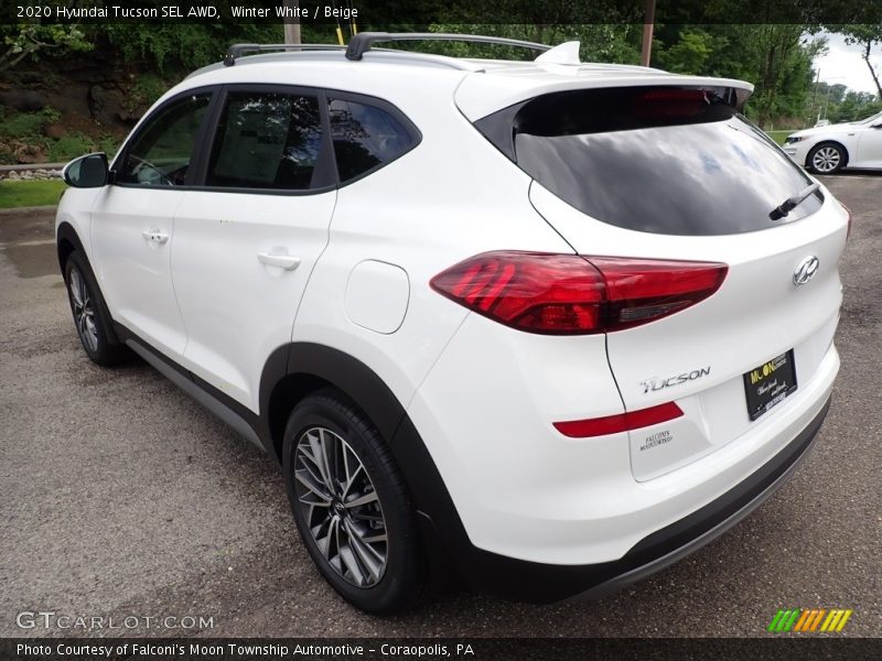 Winter White / Beige 2020 Hyundai Tucson SEL AWD