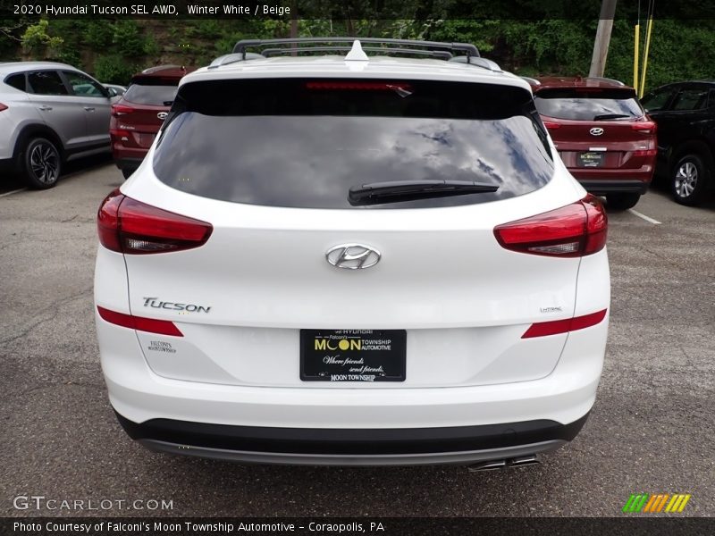 Winter White / Beige 2020 Hyundai Tucson SEL AWD
