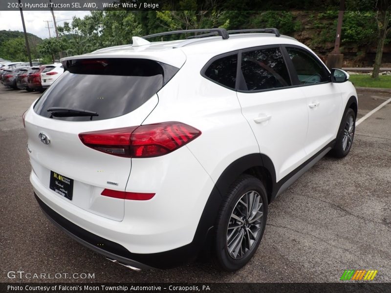 Winter White / Beige 2020 Hyundai Tucson SEL AWD