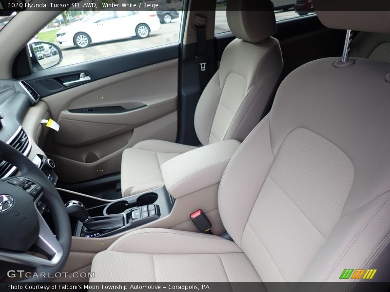 Winter White / Beige 2020 Hyundai Tucson SEL AWD