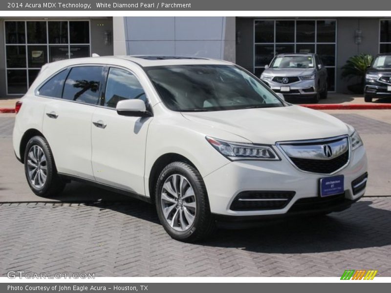 White Diamond Pearl / Parchment 2014 Acura MDX Technology
