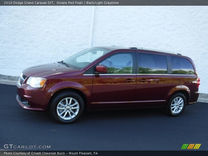 Octane Red Pearl / Black/Light Graystone 2019 Dodge Grand Caravan SXT