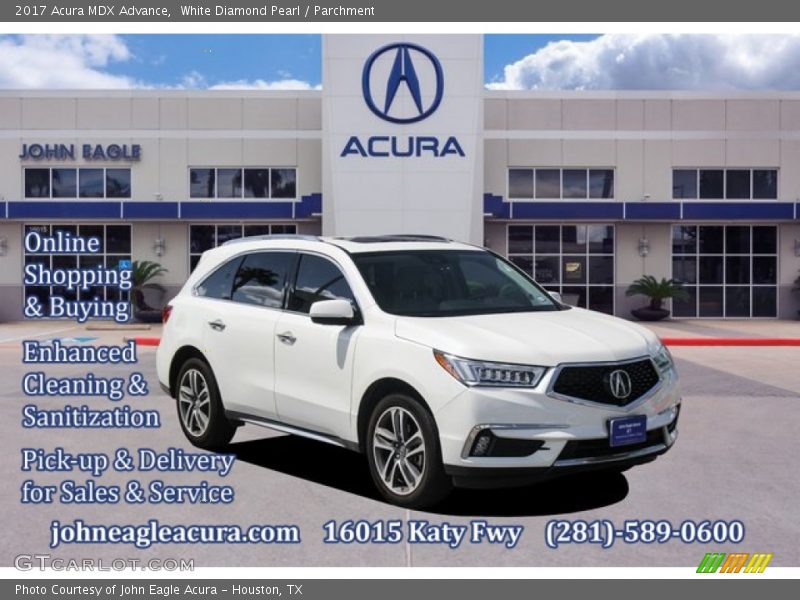 White Diamond Pearl / Parchment 2017 Acura MDX Advance