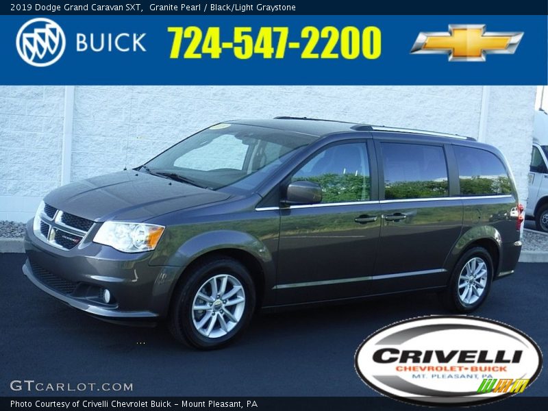 Granite Pearl / Black/Light Graystone 2019 Dodge Grand Caravan SXT