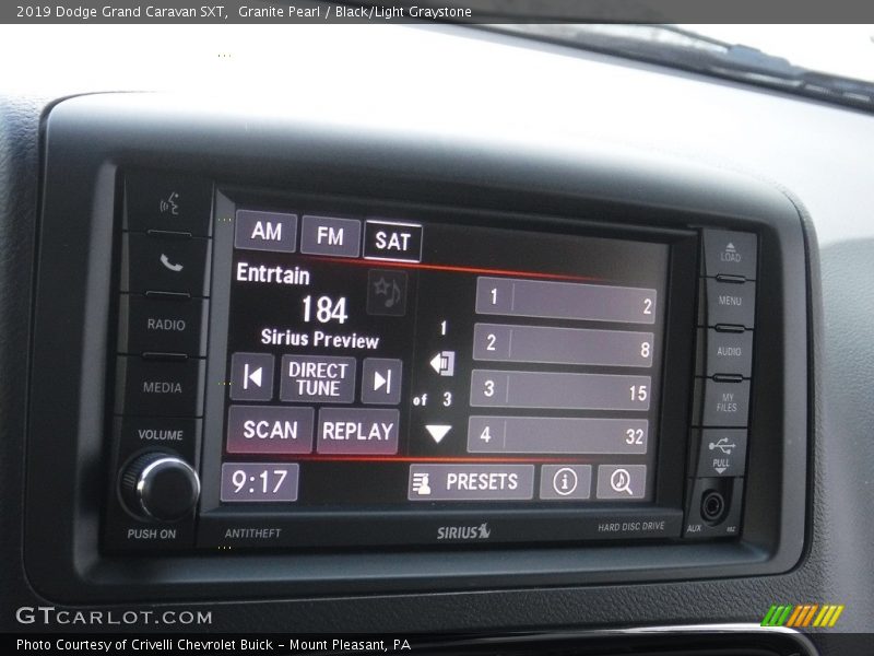 Granite Pearl / Black/Light Graystone 2019 Dodge Grand Caravan SXT
