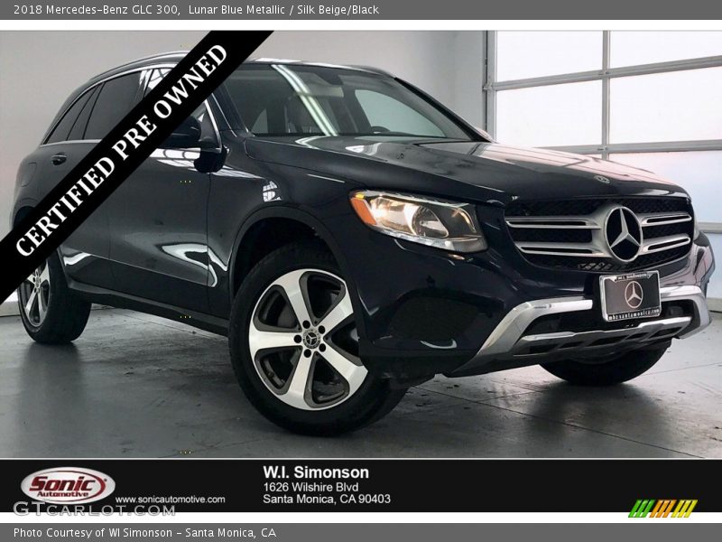 Lunar Blue Metallic / Silk Beige/Black 2018 Mercedes-Benz GLC 300