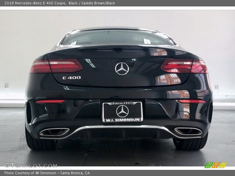 Black / Saddle Brown/Black 2018 Mercedes-Benz E 400 Coupe