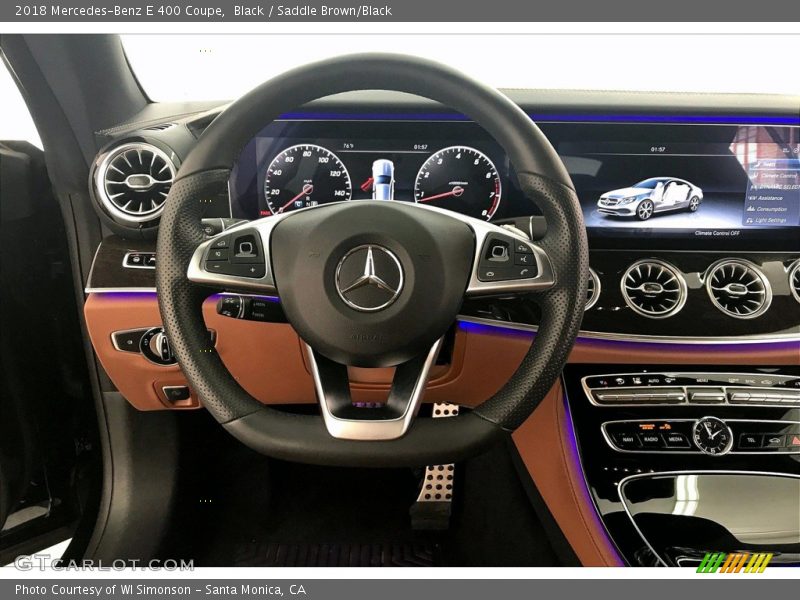 Black / Saddle Brown/Black 2018 Mercedes-Benz E 400 Coupe