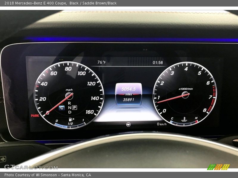 Black / Saddle Brown/Black 2018 Mercedes-Benz E 400 Coupe