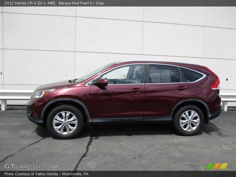 Basque Red Pearl II / Gray 2012 Honda CR-V EX-L 4WD