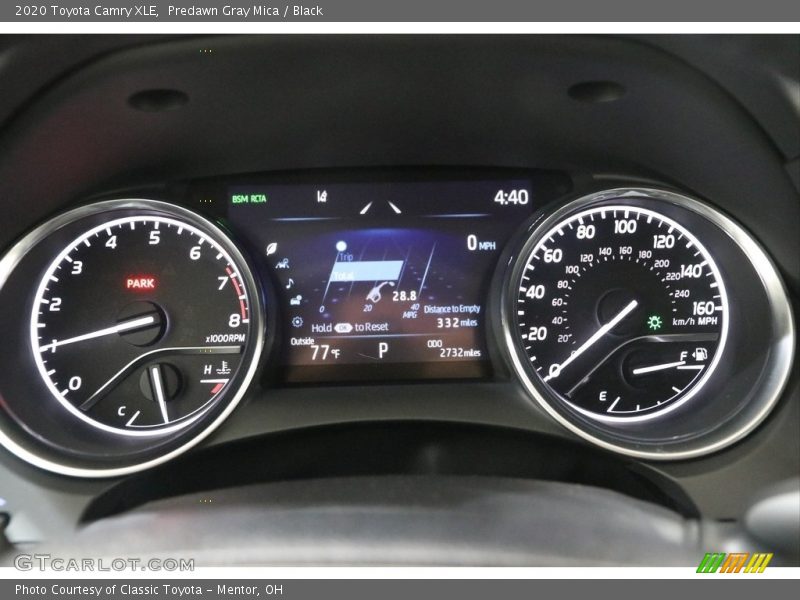 Predawn Gray Mica / Black 2020 Toyota Camry XLE