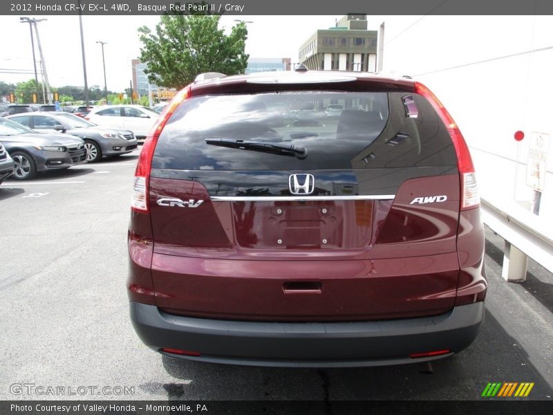 Basque Red Pearl II / Gray 2012 Honda CR-V EX-L 4WD