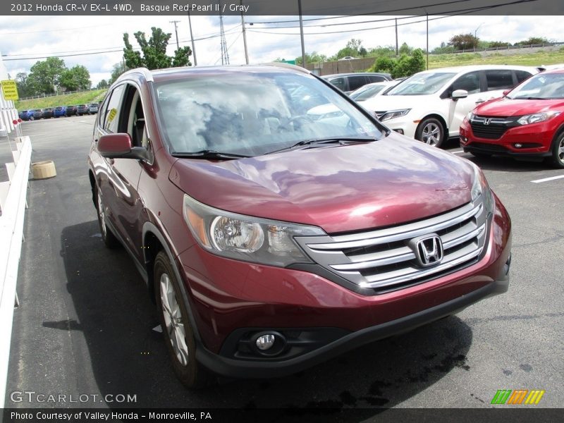 Basque Red Pearl II / Gray 2012 Honda CR-V EX-L 4WD