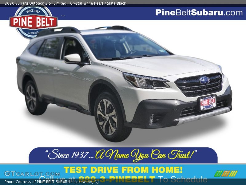 Crystal White Pearl / Slate Black 2020 Subaru Outback 2.5i Limited