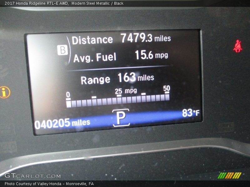 Modern Steel Metallic / Black 2017 Honda Ridgeline RTL-E AWD