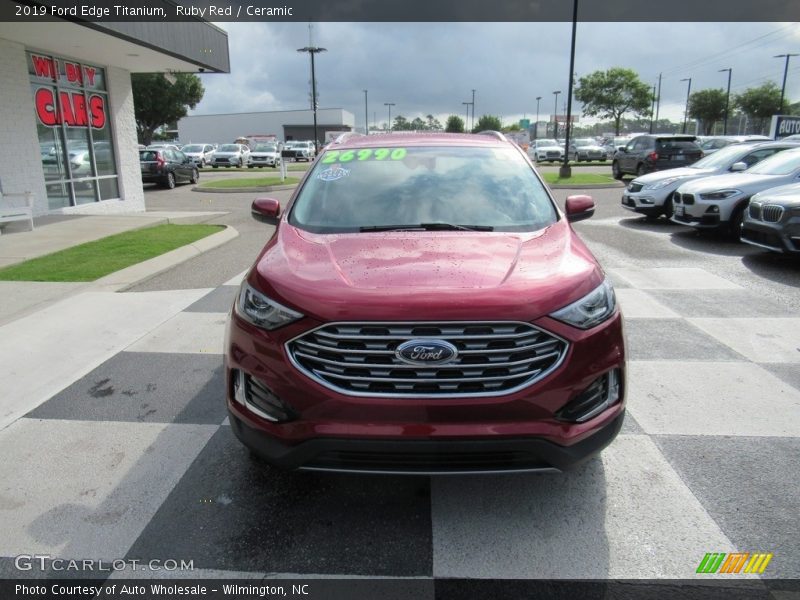 Ruby Red / Ceramic 2019 Ford Edge Titanium