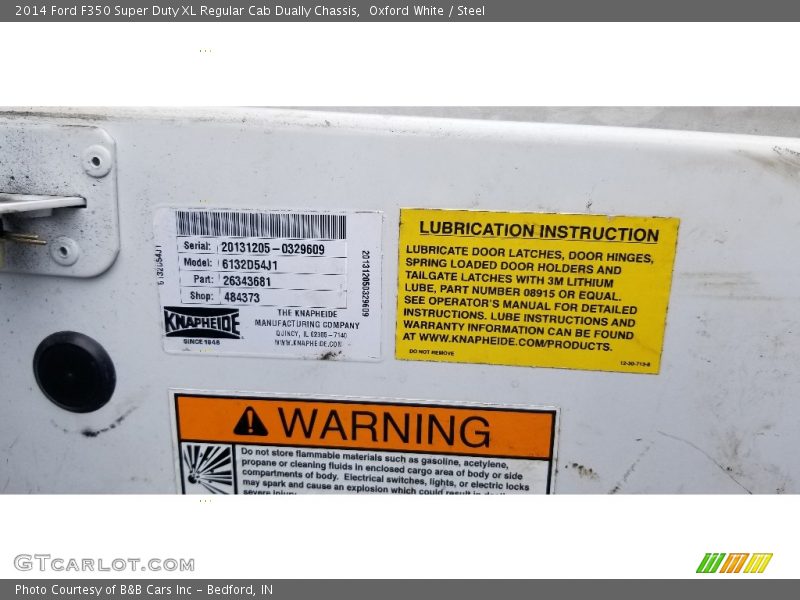 Oxford White / Steel 2014 Ford F350 Super Duty XL Regular Cab Dually Chassis