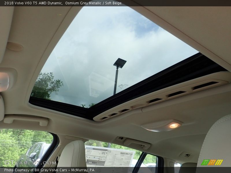 Sunroof of 2018 V60 T5 AWD Dynamic