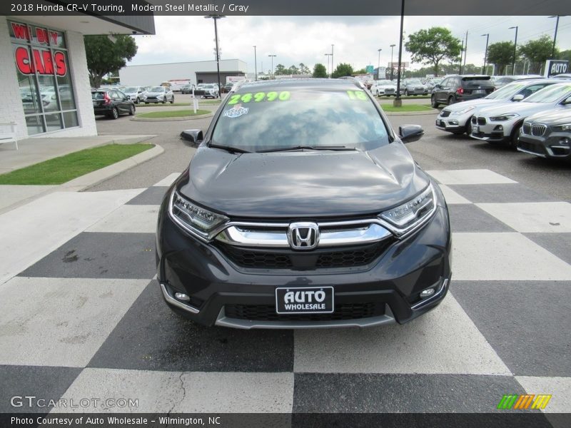 Modern Steel Metallic / Gray 2018 Honda CR-V Touring