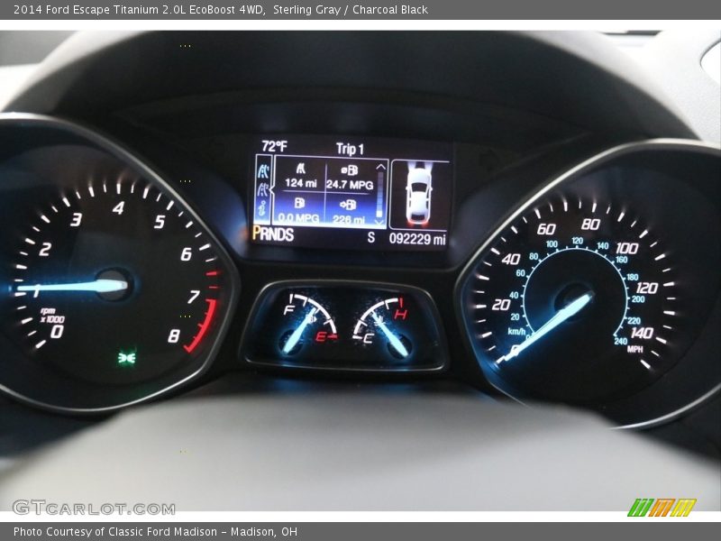 Sterling Gray / Charcoal Black 2014 Ford Escape Titanium 2.0L EcoBoost 4WD