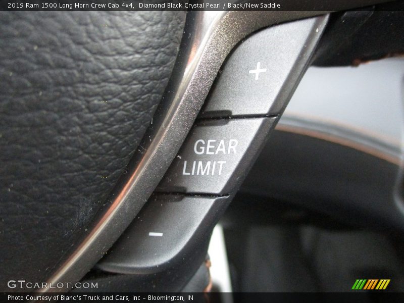 Diamond Black Crystal Pearl / Black/New Saddle 2019 Ram 1500 Long Horn Crew Cab 4x4