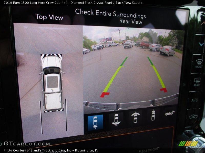 Diamond Black Crystal Pearl / Black/New Saddle 2019 Ram 1500 Long Horn Crew Cab 4x4