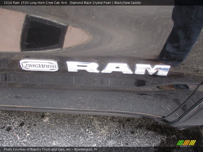 Diamond Black Crystal Pearl / Black/New Saddle 2019 Ram 1500 Long Horn Crew Cab 4x4