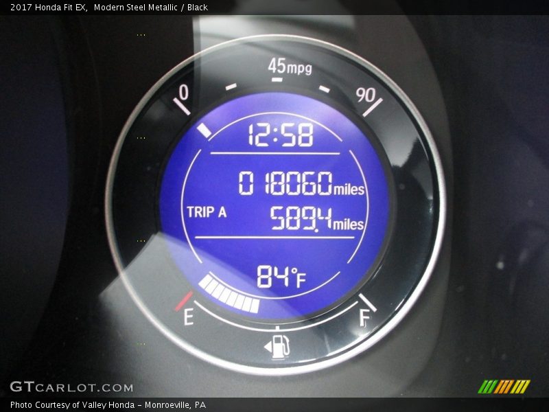 Modern Steel Metallic / Black 2017 Honda Fit EX