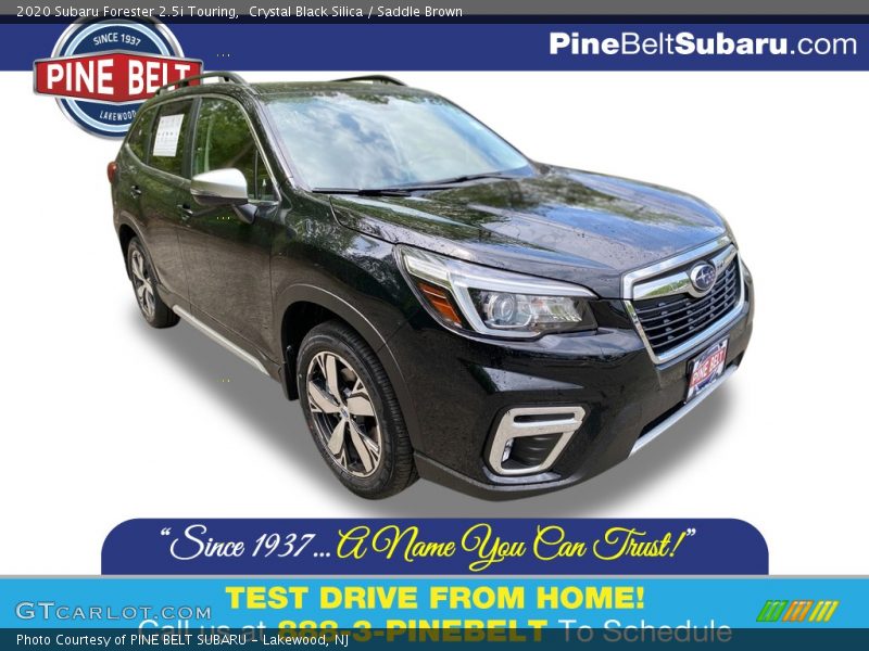 Crystal Black Silica / Saddle Brown 2020 Subaru Forester 2.5i Touring